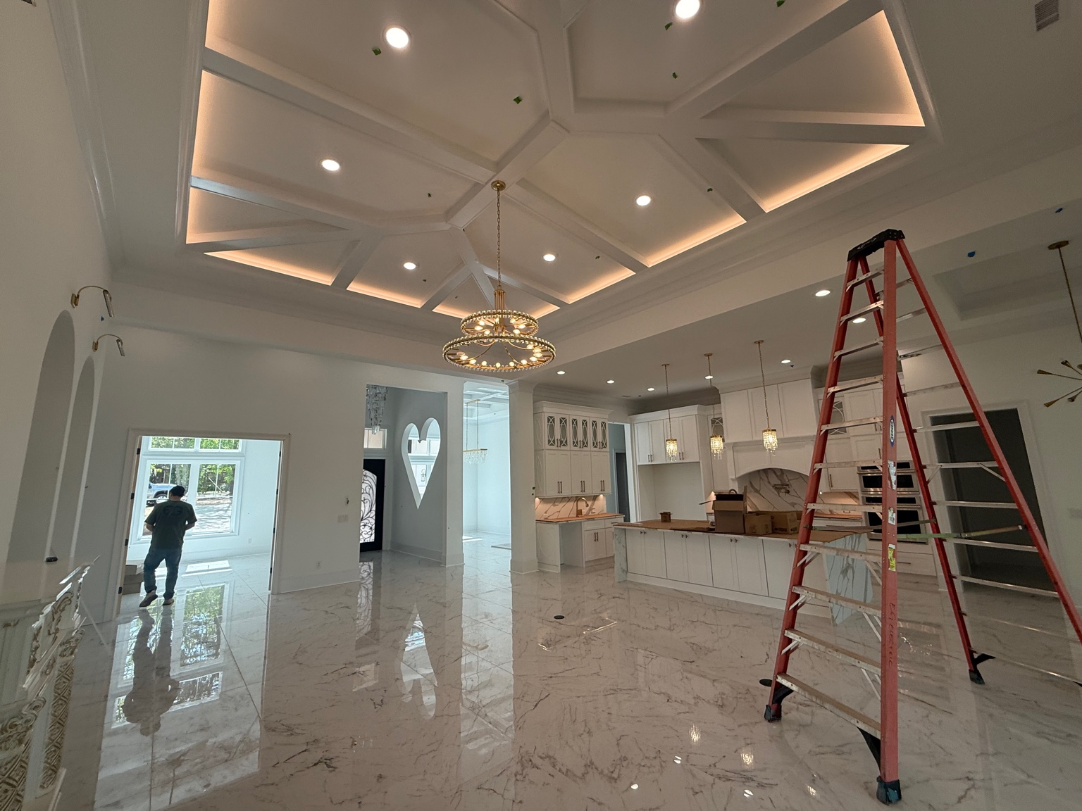 Residential service mast and meter